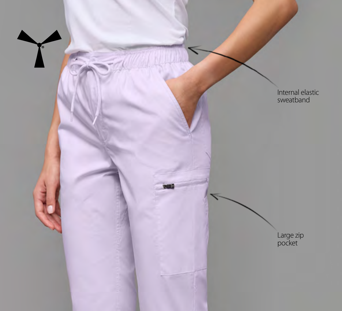 Spodnie medyczne Sanitex detale kieszeni