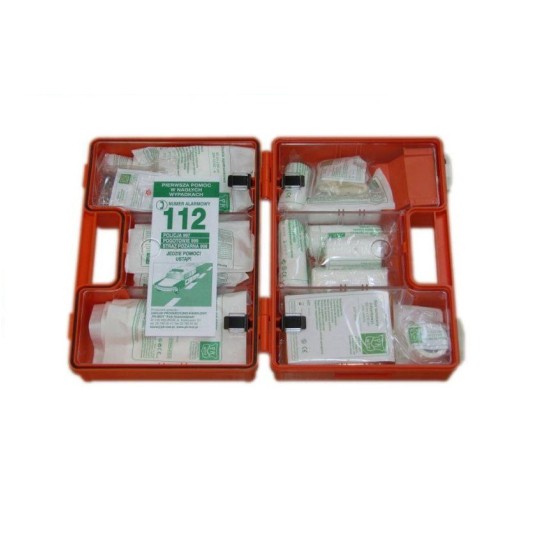 APTECZKA PRZENOŚNA K-20 Z WIESZAKIEM ŚCIENNYM (DIN 13164 DIN 13157 USTNIK)