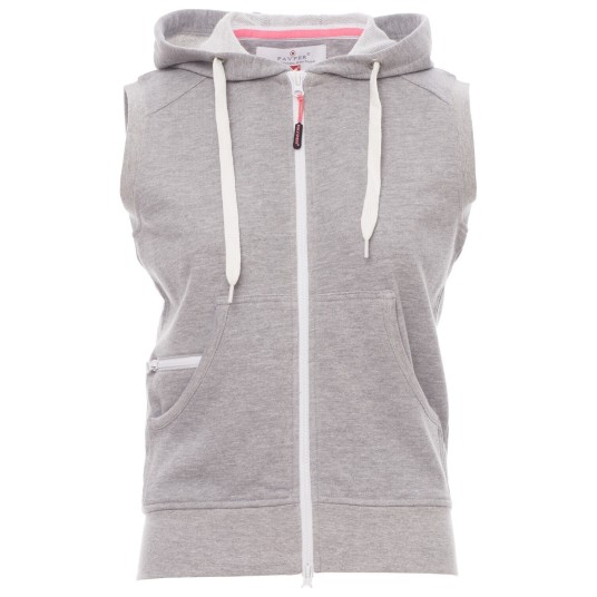 BEZRĘKAWNIK ROZPINANY BOXER+ LADY MELANGE - SZARY MELANŻ