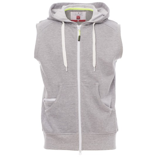 BEZRĘKAWNIK ROZPINANY BOXER+ MELANGE - SZARY MELANŻ