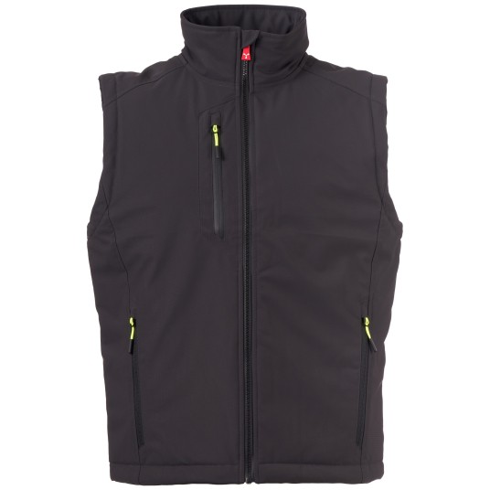 BEZRĘKAWNIK SOFTSHELL CREEK VEST LITE PAD - ANTRACYTOWY-CZARNY