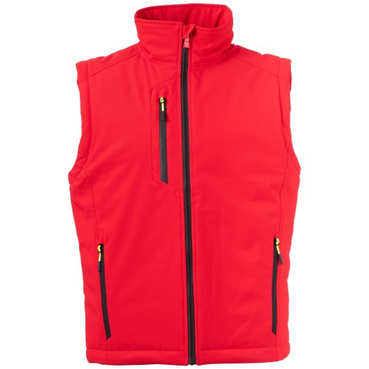 BEZRĘKAWNIK SOFTSHELL CREEK VEST LITE PAD - CZERWONY-CZARNY