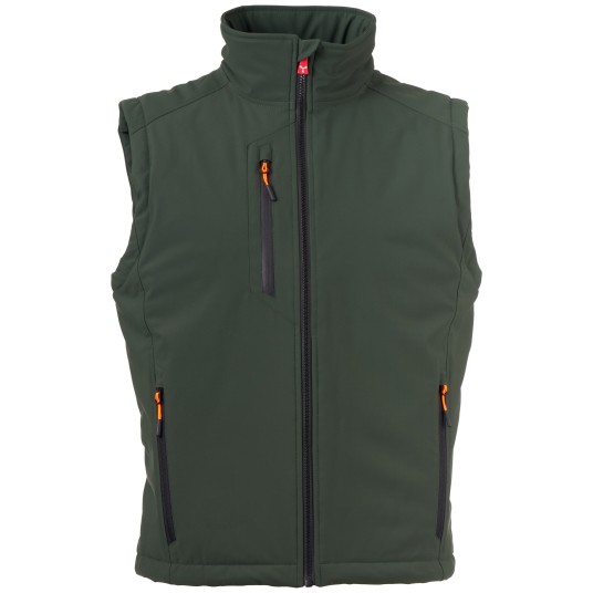 BEZRĘKAWNIK SOFTSHELL CREEK VEST LITE PAD - LEŚNA ZIELEŃ-CZARNY