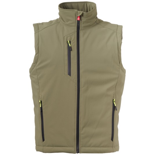 BEZRĘKAWNIK SOFTSHELL CREEK VEST LITE PAD - ZIELONY WOJSKOWY-ZIELONY