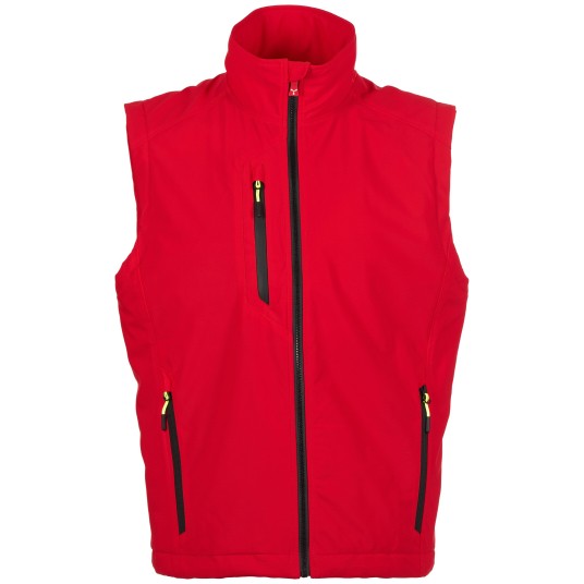 BEZRĘKAWNIK SOFTSHELL CREEK VEST ULTRALITE PAD - CZERWONY-CZARNY
