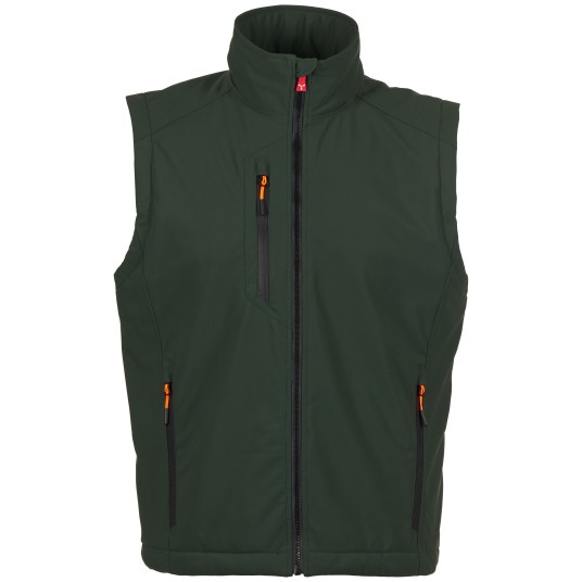BEZRĘKAWNIK SOFTSHELL CREEK VEST ULTRALITE PAD - LEŚNA ZIELEŃ-CZARNY