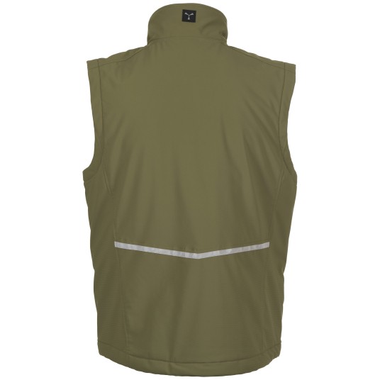 BEZRĘKAWNIK SOFTSHELL CREEK VEST ULTRALITE PAD - ZIELONY WOJSKOWY-ZIELONY