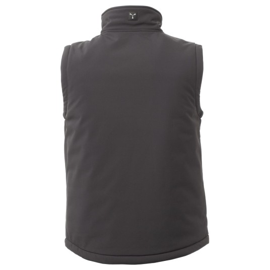 BEZRĘKAWNIK SOFTSHELL GALE VEST PAD - ANTRACYTOWY-CZARNY