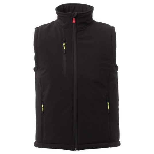 BEZRĘKAWNIK SOFTSHELL GALE VEST PAD - CZARNY-CZARNY