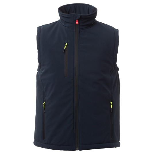 BEZRĘKAWNIK SOFTSHELL GALE VEST PAD - GRANATOWY-KRÓLEWSKI NIEBIESKI