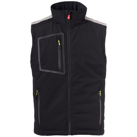 BEZRĘKAWNIK SOFTSHELL STREAM VEST LITE PAD - CZARNY-CZARNY