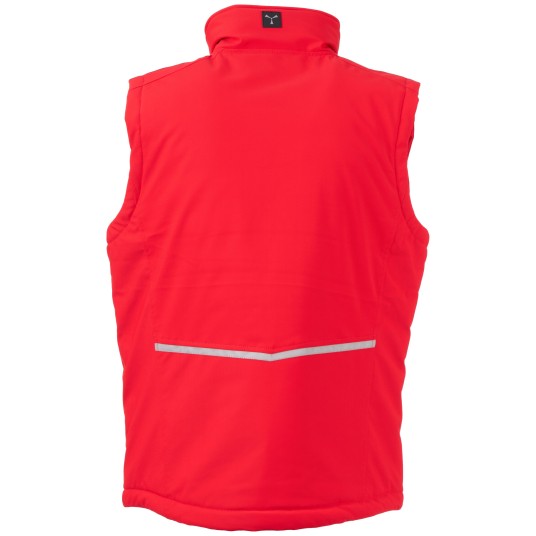 BEZRĘKAWNIK SOFTSHELL STREAM VEST LITE PAD - CZERWONY-CZARNY