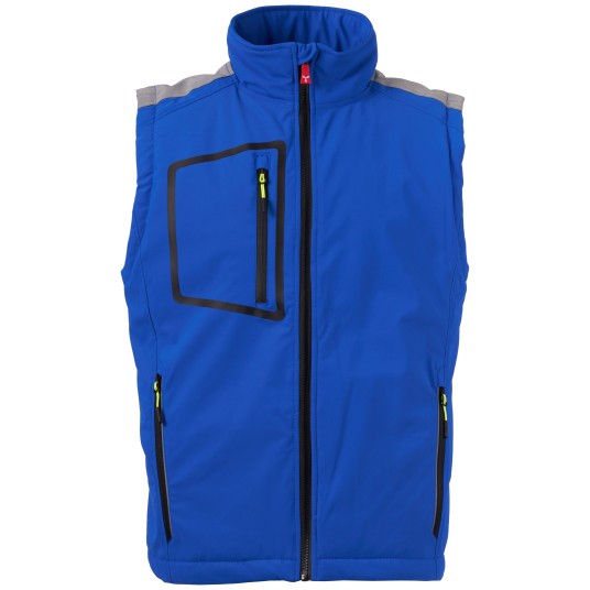 BEZRĘKAWNIK SOFTSHELL STREAM VEST LITE PAD - KRÓLEWSKI NIEBIESKI-GRANATOWY