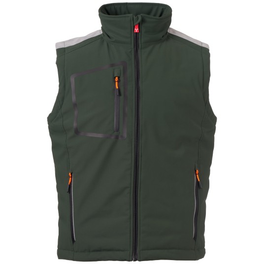 BEZRĘKAWNIK SOFTSHELL STREAM VEST LITE PAD - LEŚNA ZIELEŃ-CZARNY