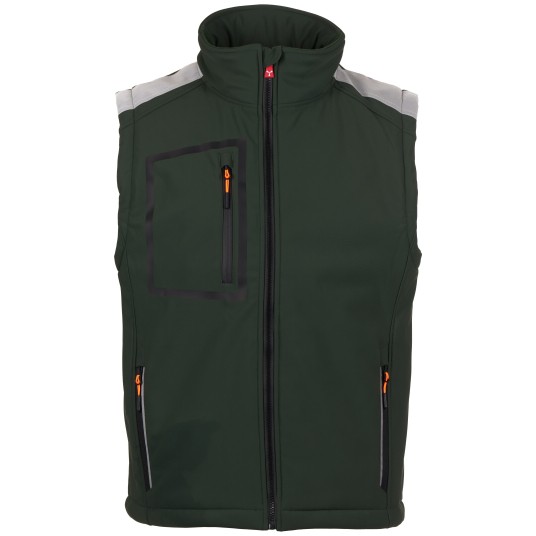 BEZRĘKAWNIK SOFTSHELL STREAM VEST PAD - LEŚNA ZIELEŃ-CZARNY