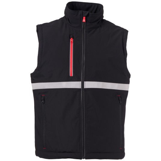 BEZRĘKAWNIK SOFTSHELL WISE VEST LITE PAD - CZARNY-CZARNY