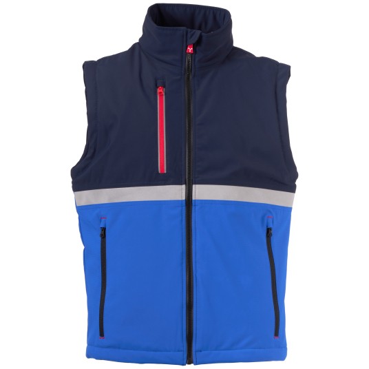 BEZRĘKAWNIK SOFTSHELL WISE VEST LITE PAD - KRÓLEWSKI NIEBIESKI-GRANATOWY