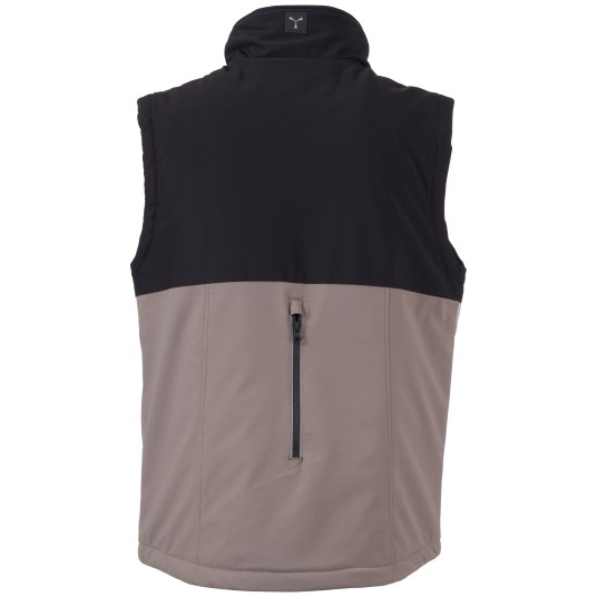 BEZRĘKAWNIK SOFTSHELL WISE VEST LITE PAD - ZADYMIONY-CZARNY