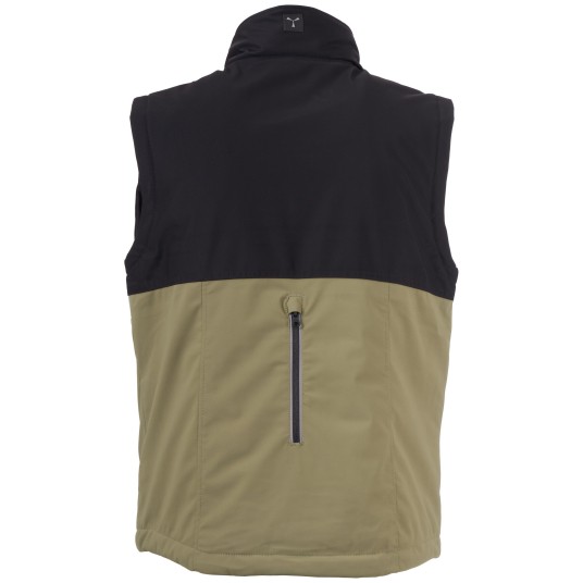 BEZRĘKAWNIK SOFTSHELL WISE VEST LITE PAD - ZIELONY WOJSKOWY-CZARNY