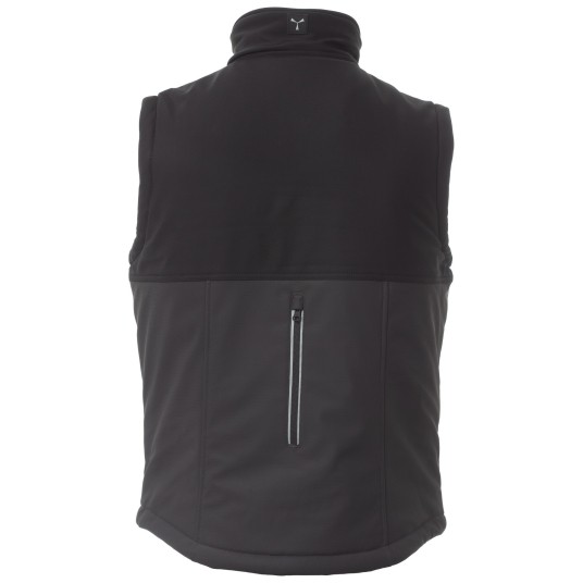 BEZRĘKAWNIK SOFTSHELL WISE VEST PAD - ANTRACYTOWY-CZARNY