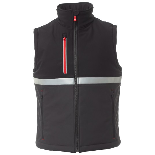 BEZRĘKAWNIK SOFTSHELL WISE VEST PAD - ANTRACYTOWY-CZARNY