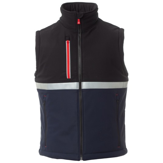 BEZRĘKAWNIK SOFTSHELL WISE VEST PAD - GRANATOWY-CZARNY