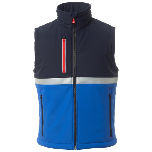 BEZRĘKAWNIK SOFTSHELL WISE VEST PAD - KRÓLEWSKI NIEBIESKI-GRANATOWY
