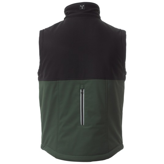 BEZRĘKAWNIK SOFTSHELL WISE VEST PAD - LEŚNA ZIELEŃ-CZARNY