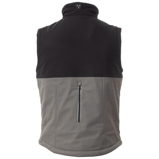 BEZRĘKAWNIK SOFTSHELL WISE VEST PAD - ZADYMIONY-CZARNY