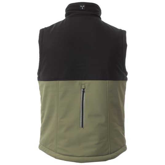 BEZRĘKAWNIK SOFTSHELL WISE VEST PAD - ZIELONY WOJSKOWY-CZARNY