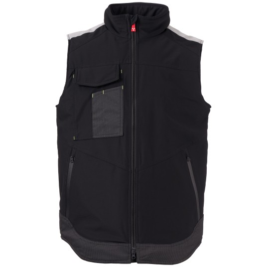 BEZRĘKAWNIK SOFTSHELL WONDER VEST LITE PAD - CZARNY-CZARNY