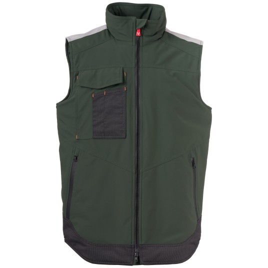 BEZRĘKAWNIK SOFTSHELL WONDER VEST LITE PAD - LEŚNA ZIELEŃ-CZARNY