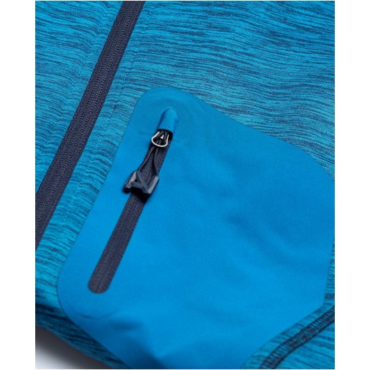 BLUZA BREEFFIDRY MELANGE - NIEBIESKI