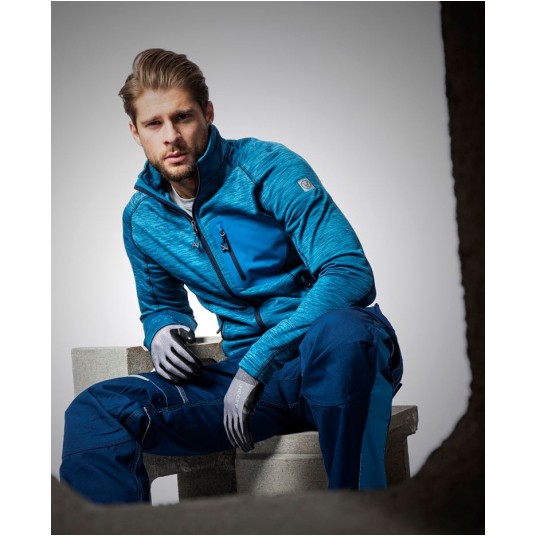 BLUZA BREEFFIDRY MELANGE - NIEBIESKI