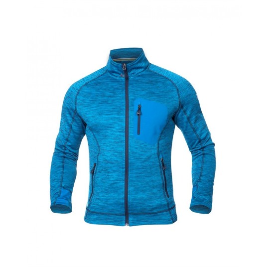 BLUZA BREEFFIDRY MELANGE - NIEBIESKI