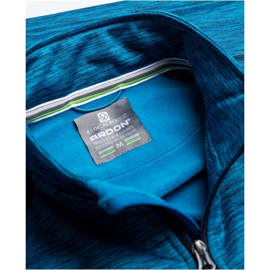 BLUZA BREEFFIDRY MELANGE - NIEBIESKI