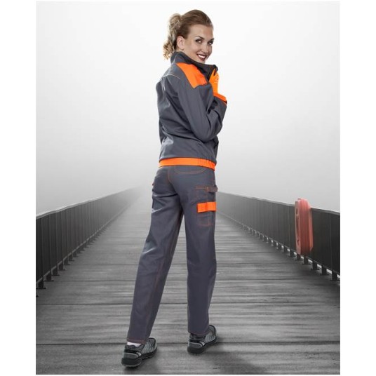 BLUZA COOL TREND DAMSKA - SZARO-POMARAŃCZOWY