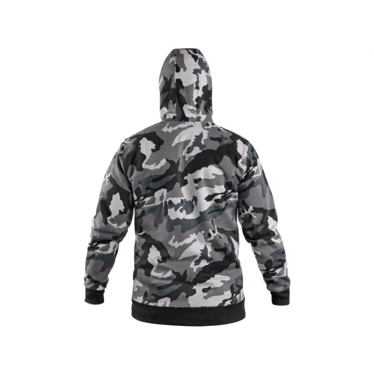 BLUZA CXS ARYN Z KAPTUREM - SZARO-CZARNY KAMUFLAŻ
