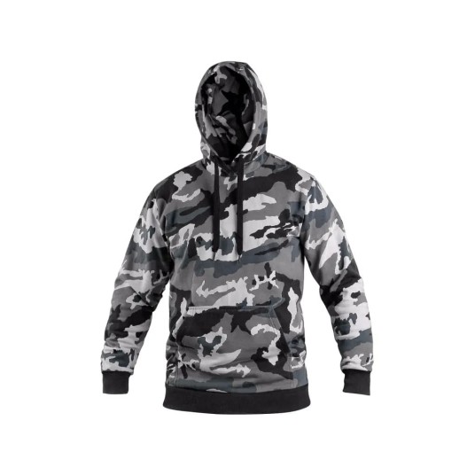 BLUZA CXS ARYN Z KAPTUREM - SZARO-CZARNY KAMUFLAŻ