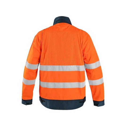 BLUZA CXS HALIFAX MĘSKA OSTRZEG. Z SIATKĄ - POMARAŃCZOWO-NIEBIESKI