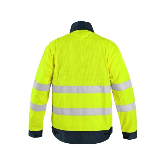 BLUZA CXS HALIFAX MĘSKA OSTRZEG. Z SIATKĄ - ŻÓŁTO-NIEBIESKI