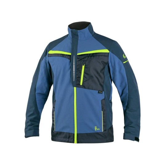 BLUZA CXS NAOS MĘSKA HV ŻÓŁTE ELEM. - NIEBIESKI