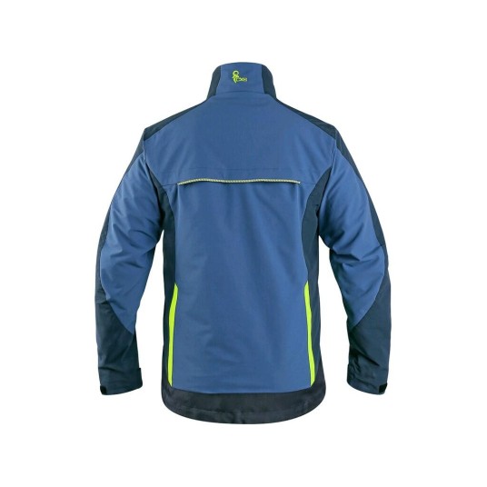 BLUZA CXS NAOS MĘSKA HV ŻÓŁTE ELEM. - NIEBIESKI