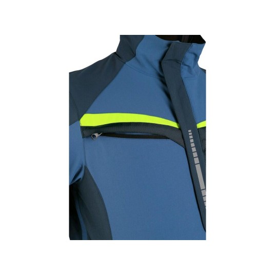 BLUZA CXS NAOS MĘSKA HV ŻÓŁTE ELEM. - NIEBIESKI