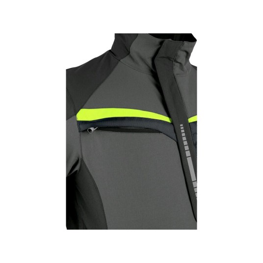 BLUZA CXS NAOS MĘSKA HV ŻÓŁTE ELEM. - SZARO-CZARNY