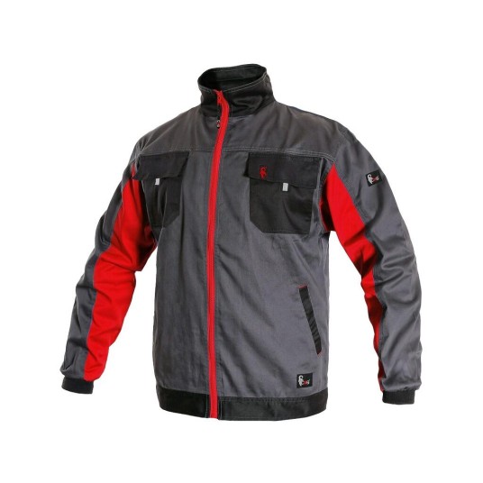 BLUZA CXS PHOENIX PERSEUS MĘSKA - SZARO-CZERWONY