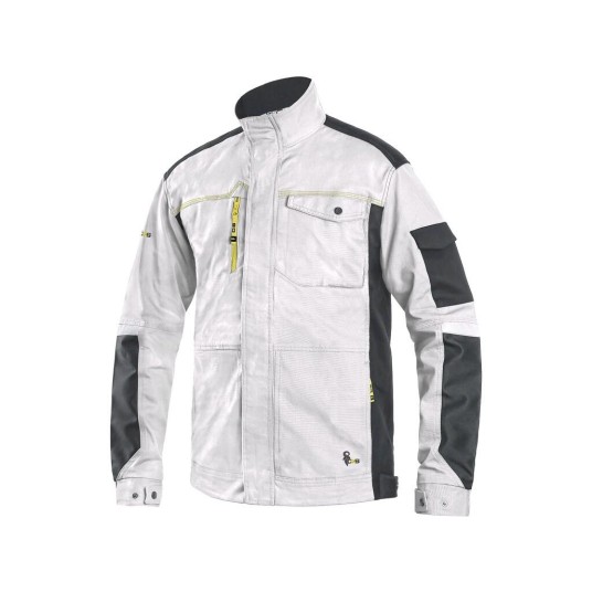 BLUZA CXS STRETCH MĘSKA - BIAŁO-SZARY