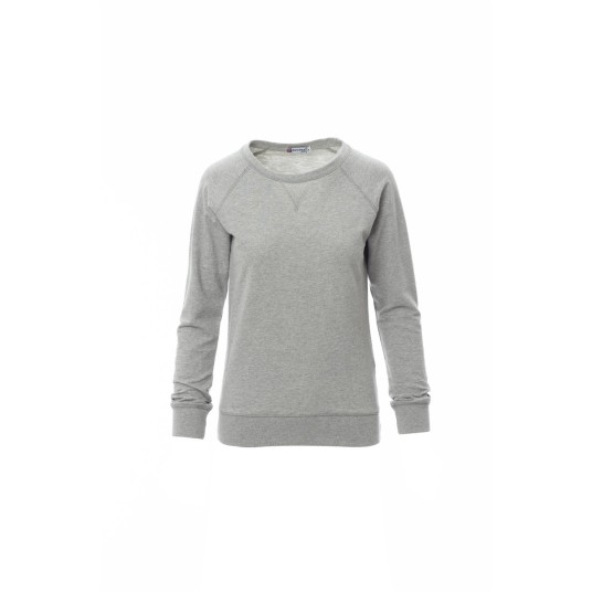 BLUZA DEKOLT OKRĄGŁY DAMSKA MALIBU+LADY MELANGE - SZARY MELANŻ