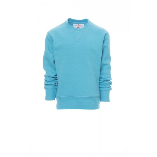 BLUZA DEKOLT OKRĄGŁY DZIECIĘCA ORLANDO KIDS - BŁĘKIT TURKUSOWY