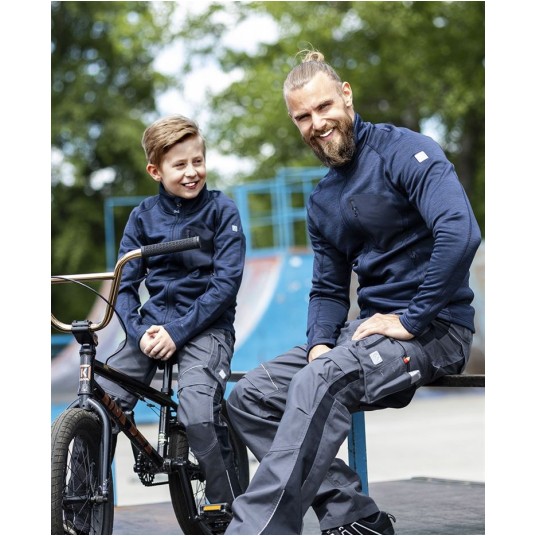 BLUZA DZIECIĘCA BREEFFIDRY MELANGE - CIEMNO-NIEBIESKI